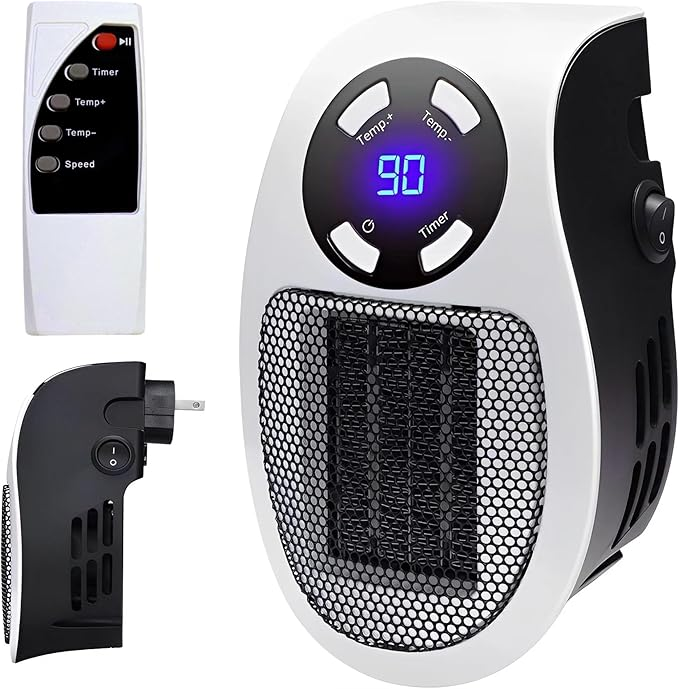Portable Heater Compact Bliss Heat Wall Socket Heater Smart Heater, Vital Heat